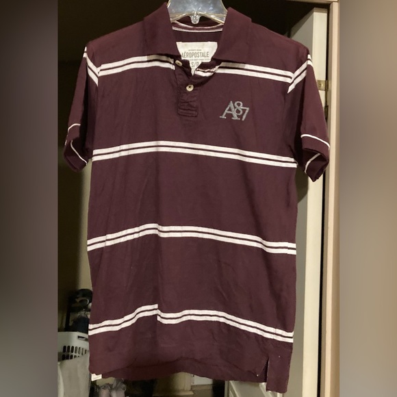 Men’s Size Small Aeropostale Maroon Polo - Picture 6 of 14